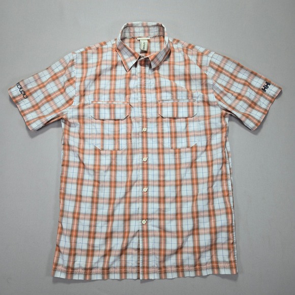 Helly Hansen Other - Helly Hansen Ekolab Plaid Short Sleeve Button Up Shirt Mens Medium